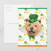Chow Chow Hond Shamrock St. Patricks Dag Feestdagenkaart (Voorkant / Achterkant)