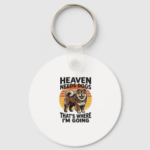 Chow Chow Hond Shirt Hemel Tribute Vintage Gravure Sleutelhanger
