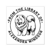 Chow Chow-hond staat bibliotheek boeknaam Zelfinktende Stempel (Design)