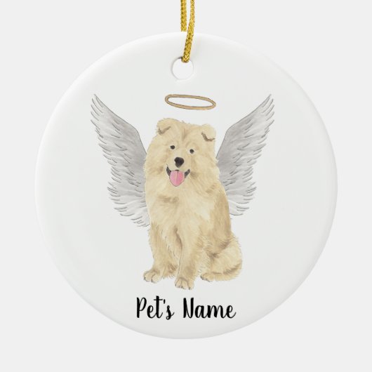 Chow Chow-hond sympathie-herdenking Keramisch Ornament (Voorkant)