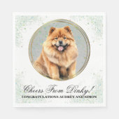 Chow Chow Hond Trouwservetten Met Honden Foto Servet (Voorkant)