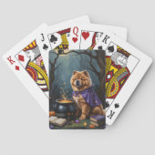 Chow Chow Hond Whimsicale Halloween Schildering Pokerkaarten (Achterkant)