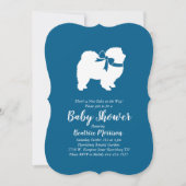 Chow Chow honden baby shower jongen blauw Kaart (Voorkant)