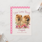 Chow Chow hondenadoptie, Gotcha-dag Kaart (Voorkant / Achterkant in situ)