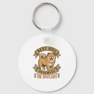 Chow Chow hondenhemd Vintage gravure Funny Pet De Sleutelhanger