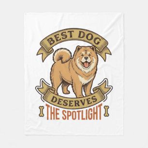 Chow Chow hondenhemd vintage gravure grappig huisd Fleece Deken