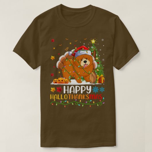 Chow Chow Hondenliefhebber Funny Happy Chow HelloT T-shirt (Design voorkant)