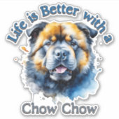 Chow Chow Hondenliefhebber sticker sticker, honden (Voorkant)