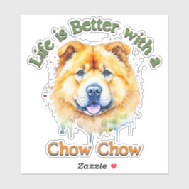 Chow Chow Hondenliefhebber sticker sticker, honden