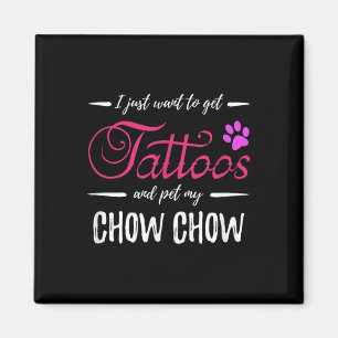 Chow Chow Hondenliefhebber Tattoo Shirt Funny Dog Magneet