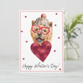Chow Chow Hondenliefhebber Valentijn Gift Holiday Feestdagenkaart (Staand voorkant)