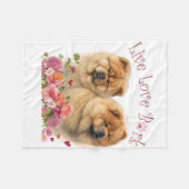 Chow Chow Hondenmoeder Bloem Fleece Deken (Voorkant (Horizontaal))