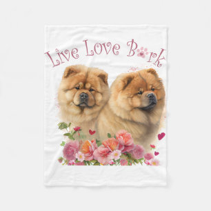 Chow Chow Hondenmoeder Bloem Fleece Deken