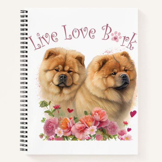 Chow Chow Hondenmoeder Bloem Notitieboek (Voorkant)