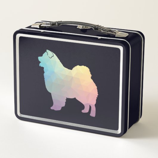 Chow Chow Hondenras Geo Silhouette Pastel (Achterkant)