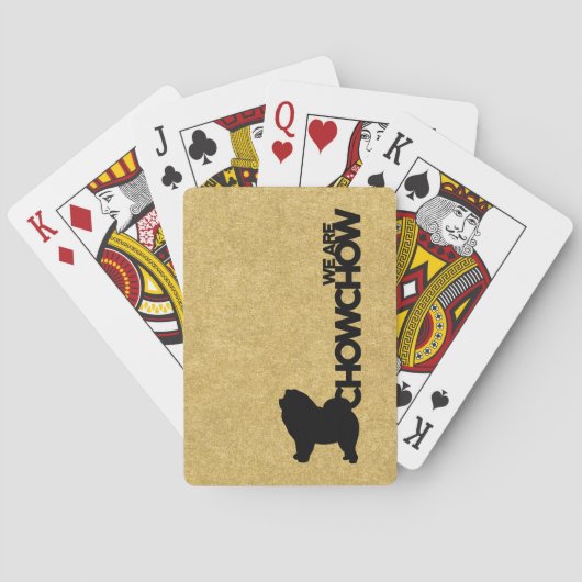 Chow Chow Hondenras het Spelen het Thema van Kaart (Achterkant)