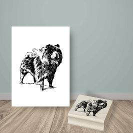 Chow-Chow-Hondenras Rubberstempel