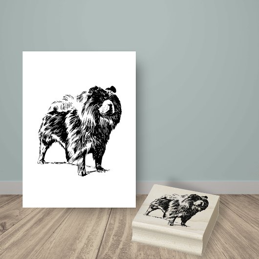 Chow-Chow-Hondenras Rubberstempel