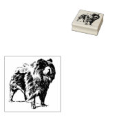Chow-Chow-Hondenras Rubberstempel (Gestempeld)
