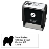 Chow Chow Hondenras Silhouet Retouradres Zelfinktende Stempel (In situ)