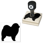 Chow Chow Hondenras Silhouet Rubber Stamp Rubberstempel (Gestempeld)