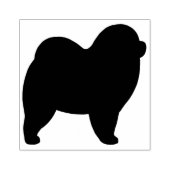 Chow Chow Hondenras Silhouet Rubber Stamp Rubberstempel (Afrduk)