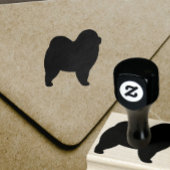 Chow Chow Hondenras Silhouet Rubber Stamp Rubberstempel