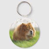 Chow-Chow Hund Sleutelhanger (Voorkant)