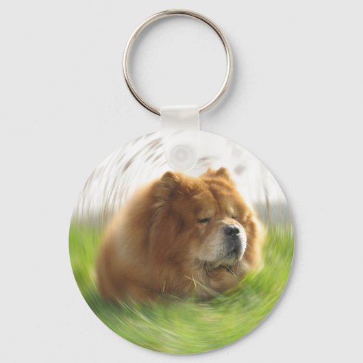 Chow-Chow Hund Sleutelhanger (Voorkant)