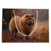 Chow Chow in Autumn Leaves Herfst Inspire Groot Cadeauzakje (Achterkant)