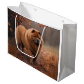 Chow Chow in Autumn Leaves Herfst Inspire Groot Cadeauzakje (Voorkant Gekanteld)