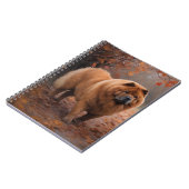 Chow Chow in Autumn Leaves Herfst Inspire Notitieboek (Linkerzijde)