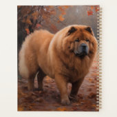 Chow Chow in Autumn Leaves Herfst Inspire Planner (Achterkant)