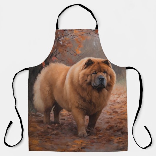 Chow Chow in Autumn Leaves Herfst Inspire Schort (Voorkant)