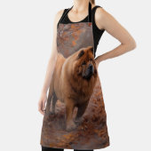 Chow Chow in Autumn Leaves Herfst Inspire Schort (Insitu)