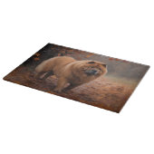 Chow Chow in Autumn Leaves Herfst Inspire Snijplank (Hoek)