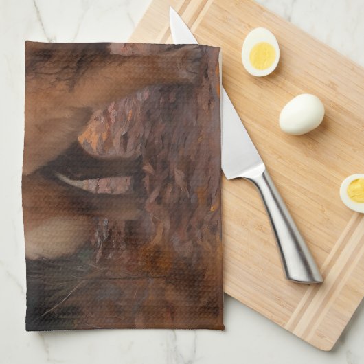 Chow Chow in Autumn Leaves Herfst Inspire Theedoek (Quarter Fold)