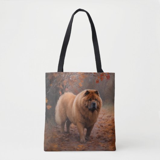 Chow Chow in Autumn Leaves Herfst Inspire Tote Bag (Voorkant)