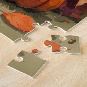 Chow Chow in herfstbladeren dankdag kunst Legpuzzel (Zijkant)