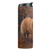 Chow Chow in herfstbladeren val inspireert Thermosbeker (Gedraaid links)