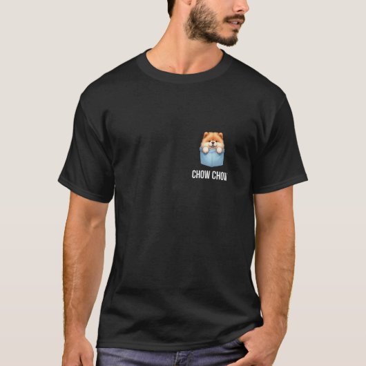 Chow Chow in Pocket Funny Dog Lover Tanktop (Voorkant)