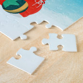 Chow Chow in sneeuw met kerstcadeaus Legpuzzel (Zijkant)