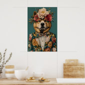 Chow Chow In Suit Poster, Chow Chow Portrait, Chow Poster (Keuken)