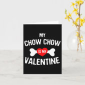 Chow Chow Is Mijn Valentijn Chow Chow Hond Kaart (Gele Bloem)