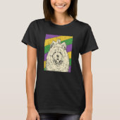 Chow Chow Jester Mardi Gras Dog Mom or Dad T-shirt (Voorkant)