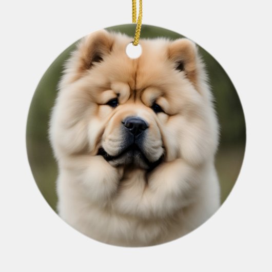 Chow Chow Keramisch Ornament (Voorkant)