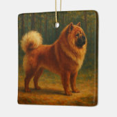 Chow Chow Keramisch Ornament (Links)