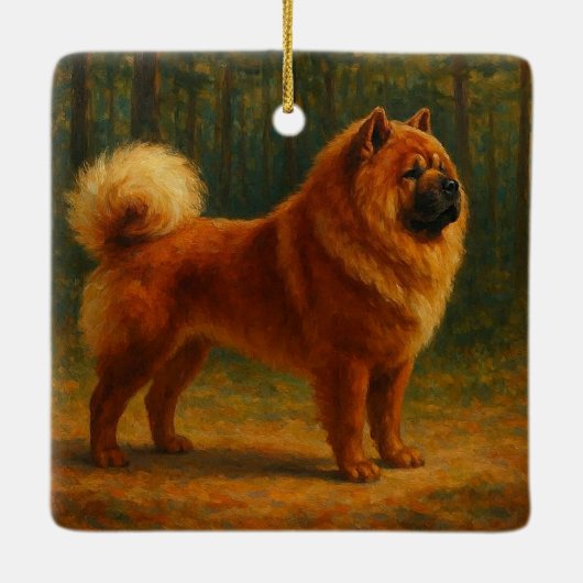 Chow Chow Keramisch Ornament (Achterkant)