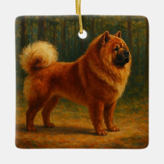Chow Chow Keramisch Ornament (Voorkant)