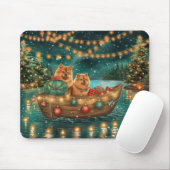 Chow Chow Kerst Feestelijke Reis Muismat (Met muis)